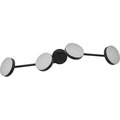 OSRAM Decor Spot Moon light noir, 4 têtes lumineuses réglables, 21 W, 1120 lm, 3000 K, boîtier en métal, design fonctionnel et minimaliste, installation facile, LED non remplaçable (1/4)