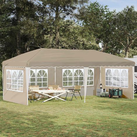 Teenpull – Pop-up Partyzelt 575 x 289 x 245 cm Creme (1/5)