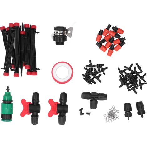 Kit d'arrosage goutte à goutte pour pelouse avec tuyaux 8/12mm et raccords 4/7mm (1/5)