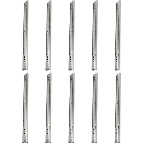Glissières de tiroirs Coulisses pour charges lourdes softclose Coulisses à sortie totale 45mm 500mm 20X