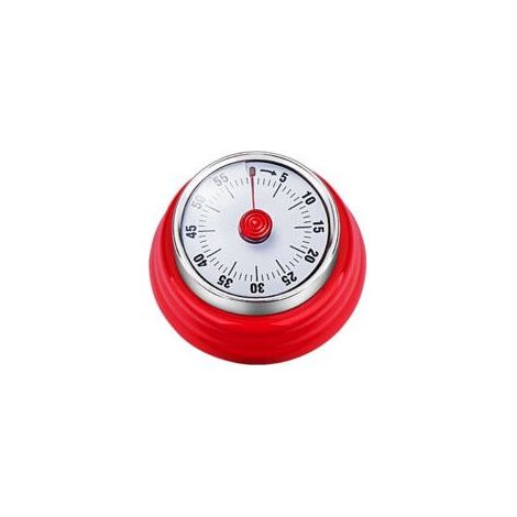 Minuteur rétro en métal rouge- (1/5)