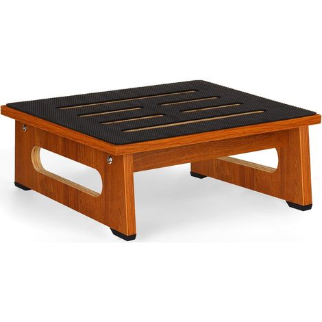 Un marchepied en Bois de 14CM pour Adultes et Personnes âgées avec revêtement en Caoutchouc antidérapant, pour l'intérieur et l'extérieur, Aide au Lever en Bois Portable pour Salle de Bain (1/5)