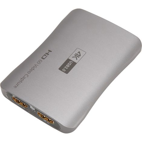 Tarjeta de captura HDMI a USB 3.0, dispositivo de captura de juegos plug-and-play de latencia ultrabaja 1080p a 60 FPS, con conector de audio de 3,5 mm, compatible con consolas de juegos como Nintendo