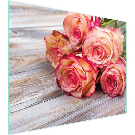 Glasschneidebrett 52x40 Rose (1/5)