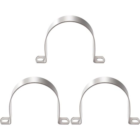3 Pièces Ø 80mm Colliers de Serrage en U, Clips Câble 2 Trous Fixation en Acier Inoxydable, Support de Selle en U à Deux Trous, pour Tuyaux et Câbles (1/5)