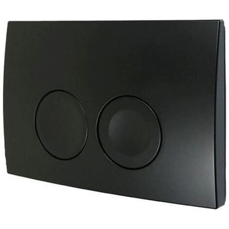 Plaque de commande WC Geberit Delta 21 – 2 points de chasse – Plastique noir résistant aux rayures – Installation sans outil (1/4)
