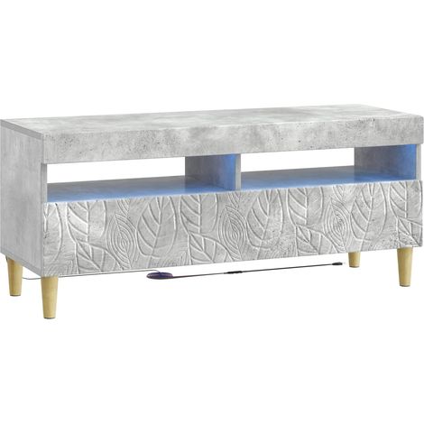 Mueble de TV LED Gris Hormigón Madera de ingeniería vidaXL (1/5)