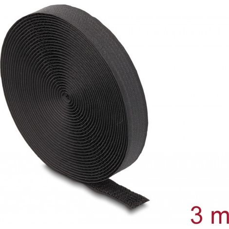 Klebeband Delock hook-and-loop tape 3 m Nylon wiederverwendbar