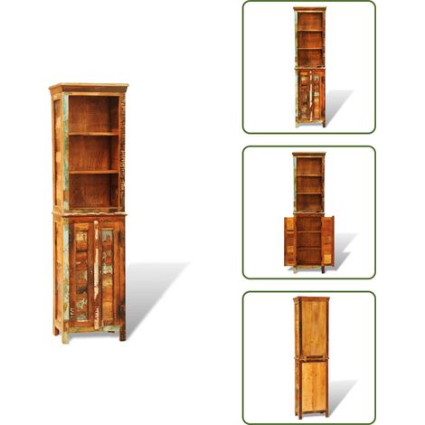 The Living Store Bücherregal Altholz Massivholz Vintage - Vintage Möbel (1/5)