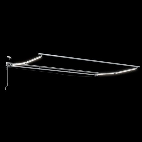 Cadre de store électrique avec LED Blanc 4 x 2 m Aluminium (1/5)