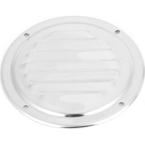 Couvercle de grille d'aération ronde à persiennes en inox marine (1/5)