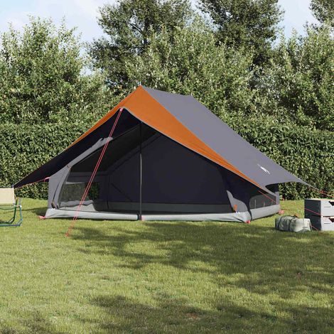 Carpas con techo Gris y naranja 315 x 330 x 200 cm Poliéster