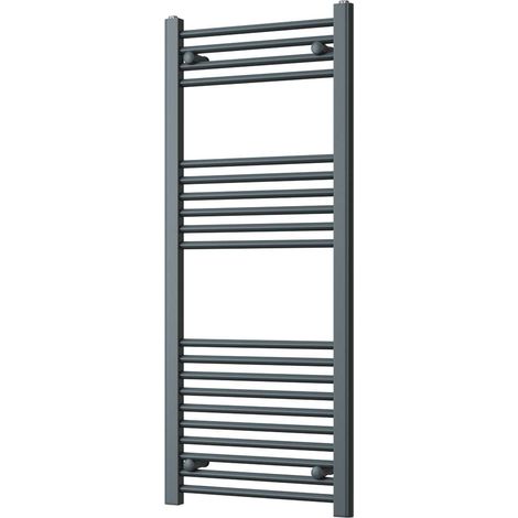Zennor - Anthracite Heated Towel Rail - H1200mm x W500mm - Straight (1/3)