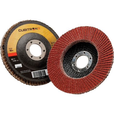 Disque à lamelles Grain 60 en céramique de précision Disque de meuleuse d'angle de type 29 Meulage en métal Alésage 11,4 x 2,2 cm (1/3)