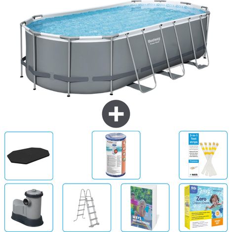 Bestway Power Steel Oval - 549x274x122 cm - 8-teilig S572