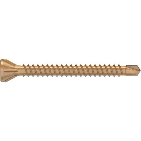 Vis autoforeuse bois sur métal - Tête fraisée - Acier électrozingué jaune - Torx 3,9x42 mm - PH2 - Boite de 500