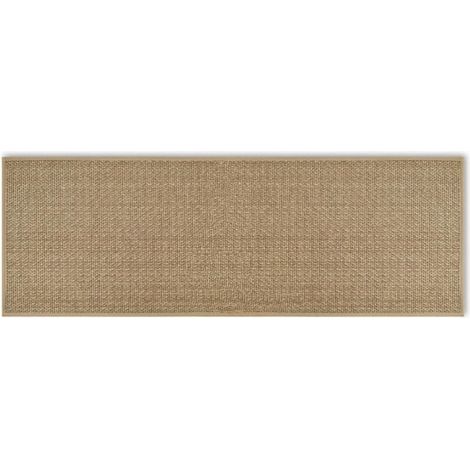 Rutschfeste Küchenmatte aus Gummi und Jute – Waschbar – 44 x 120 cm – Hohe Wasser- und Fettaufnahme – Für den Einsatz vor der Spüle