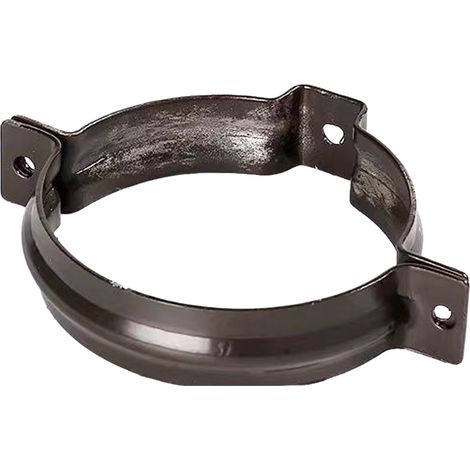 Collier Support Sécurisé de Fixation en Alliage D'aluminium Noir Risques de Fuites pour Tuyau D'évacuation D'eau Pluviale Installation Extérieure (1/4)