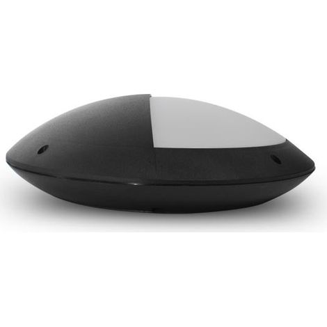 LED Hublot Ø300 18W 1800LM 4000K IP65 Asymétrique Noir Détecteur RF préavis d'extinction Miidex Lighting® (1/10)