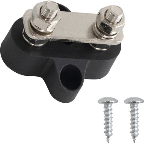 Heavy-duty battery terminals M6/M8/M10 for cars, RVs, and yachts - 12V/24V - M6 dual terminals - Black - (1/3)