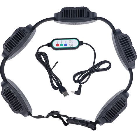 Portable 3-speed belt fan, 6000 RPM, for outdoor activities, camping, fishing and sports (1/5)