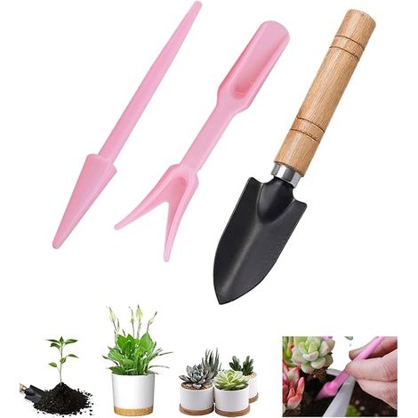 Set de Outils de Repiquage,Kit de Plantation avec Fourchette de Repiquage et Bâton pour Transplanter Semis, outils jardinage,Distributeur de Graines pour Jeunes Plants et Boutures (1/5)