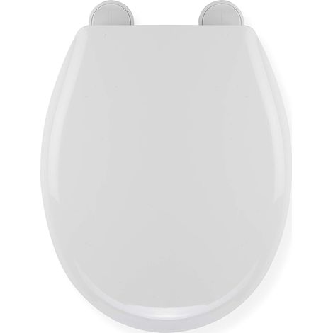 Croydex Round Modern Toilet Seat, White with Sit Tight Anti-Slip - Huron (1/5)