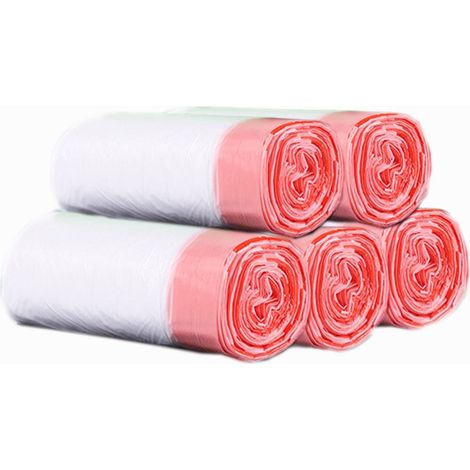 Sac Poubelle À Cordon - 10 L - 45 x 50 cm - Biodégradable À Base D'amidon - Pour Cuisine Salle De Bain Chambre - 100 Pièces (1/5)