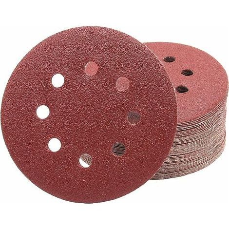 Disques de Ponçage Papier Abrasifs 125mm Ponceuse à Grains 800 – 20 Disques 8 trous (1/5)