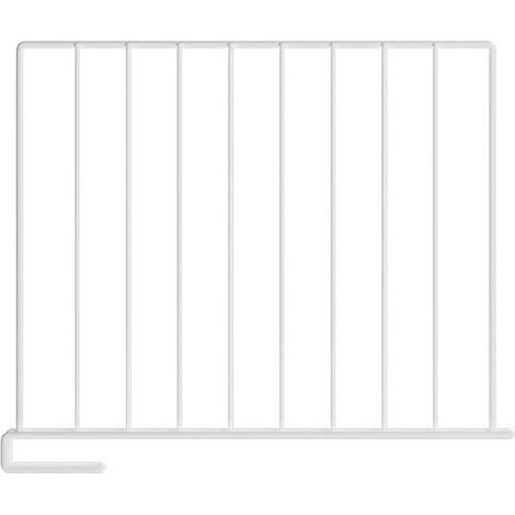 Serre-livres - Séparateur d'étagère - Étagère - Organisateur de placard - Fer - Petit modèle 32,5 x 27,5 x 2 cm Blanc (1/5)