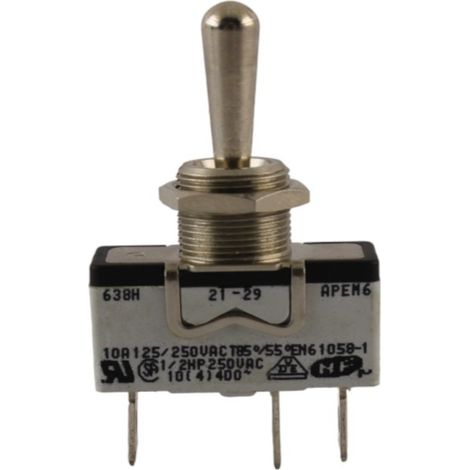 Interruttore a levetta On-Off-(On) 10A/250VAC Apem (1/2)