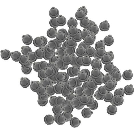 50 buses de rechange en silicone de 7 mm pour pommeau de douche, gris foncé/gris clair, SZRH AS (1/5)