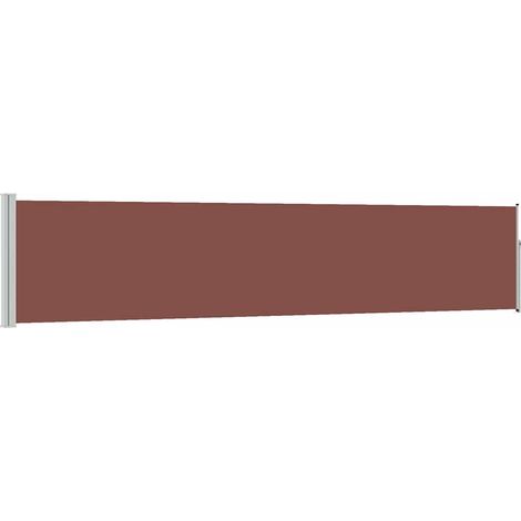 Seitensonnenschutzrollo für die Terrasse 100x500 cm Braun