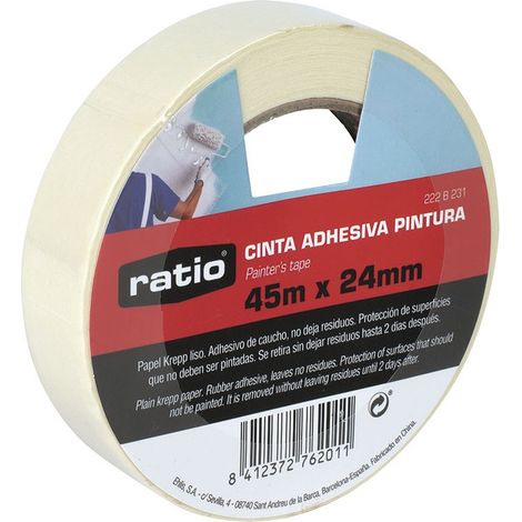CINTA ADHESIVA KREPP LISO 24MMX45M - EHLIS