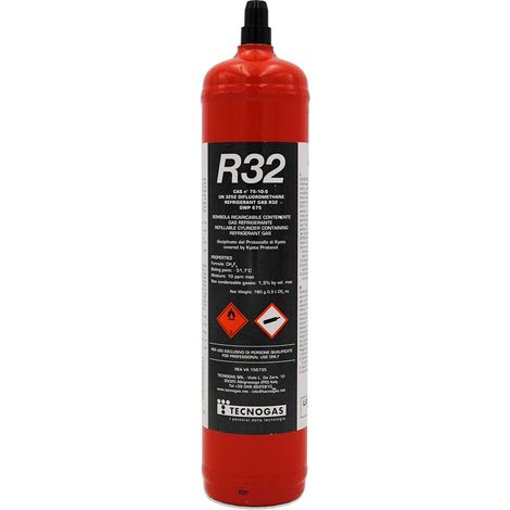 Gas R32 - Ricaricabile - 0,78 kg (ATTENZIONE: prodotto acquistabile solo dai possessori di patentino F-Gas) per condizionatori e climatizzatori 00000011254