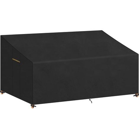1 Housse Canapé 3 Places Imperméable Tissu Oxford 220x100cm Grilles Aération Boucles Jardin (1/5)