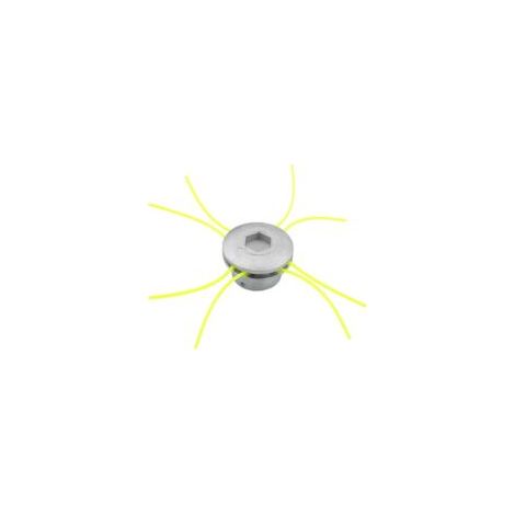 aluminium Tête de débroussailleuse Aluminium fils Tête Coupe-bordure 4 lignes Universel Tete Debroussailleuse pour Jardin,Pelouse,Patio - Crezuo
