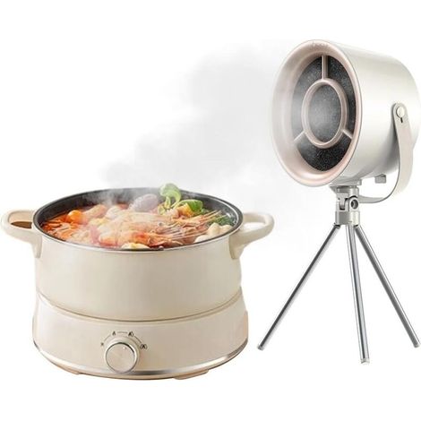 3 positions de vent,Mini hotte aspirante portable, extracteur d'air portable et puissant, ventilateur amovible et lavable, pour barbecues intérieurs (1/5)