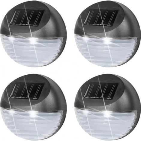 LED-Solarleuchten für Gartenzäune, Mauern, Terrassen, Tore, Patios, Außenbeleuchtung (4 Stück) (1/5)
