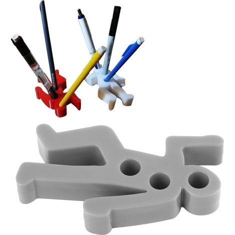 Support Bureau et Organisateur, Crime Scene Pen Holder, Boîte Humoristique Unique, Plastique, 10.3x6.2cm, Gris, 49g (1/5)