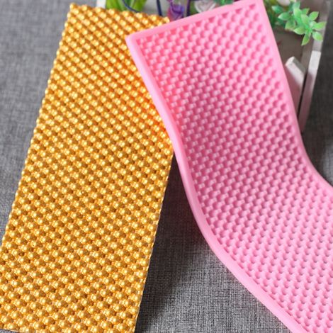 50-786 Tapis en silicone texturé, moule à pâtisserie pour décoration de gâteaux, moule à biscuits, moule à pudding au chocolat, moule à savon artisanal, moule à résine époxy (1/5)