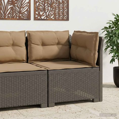vidaXL Sillón Individual de Jardín con Cojines Apariencia de Ratan PP (1/5)