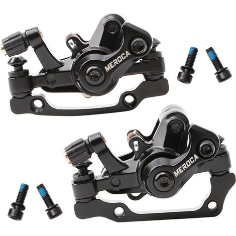 Mechanisches Scheibenbremsen-Set, 1 Paar Bremssättel (vorne/hinten) für Mountainbikes, Rennräder und Falträder, Doppelkolbenbremse aus Aluminiumlegierung, mit Montageadapter (1/3)