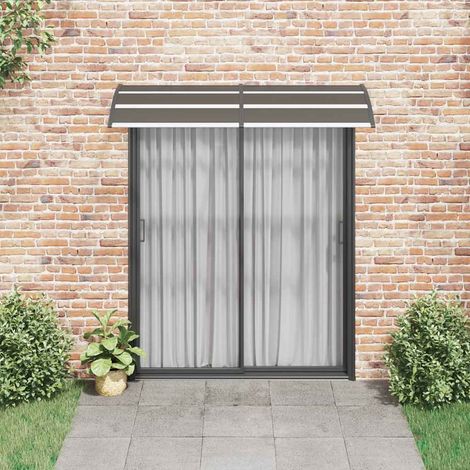Auvent Marquise de porte, Store Banne pour porte, Noir 200x80 cm PC OIB9560E (1/5)