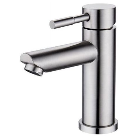 Robinet simple de lavabo en laiton chromé – Eau chaude et froide – Aérateur ABS amovible – Hauteur 175mm, profondeur 100mm