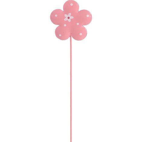 TrendLine Gartenstecker Blume Frühling Metall Ø 8 x 35 cm pink Gartenstecker
