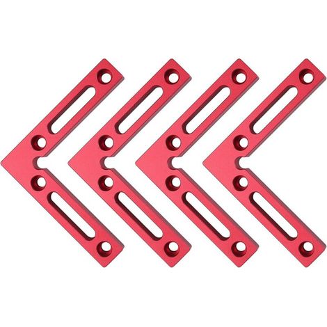 Équerres de Positionnement à 90 Degrés en Alliage d'Aluminium 4,7"x 4,7" Pince d'angle type L 90°Pinces à Angle Droit pour Tiroirs Armoires Cadre Photo (1/5)