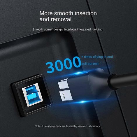 Câble d'imprimante USB 3.0 Type A mâle vers B mâle 2 m (1/5)