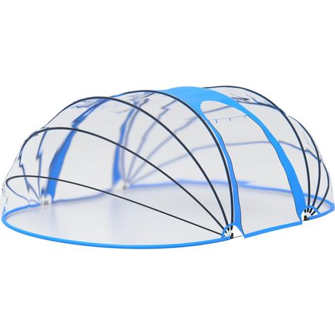 Dôme de piscine ovale 530x410x205 cm – Couverture en PVC avec fibre de verre – Protection contre soleil et pluie – Réchauffement rapide de l'eau (1/5)
