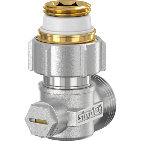 Flamco Robinet sphérique simple EXCL. Equerre E1/AG G3/4i x G3/4a MS vern. m. mamelon, F10019
